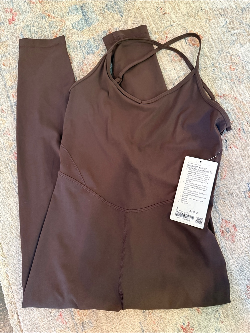 lululemon athletica Align Cross-Back Bodysuit in Espresso Brown